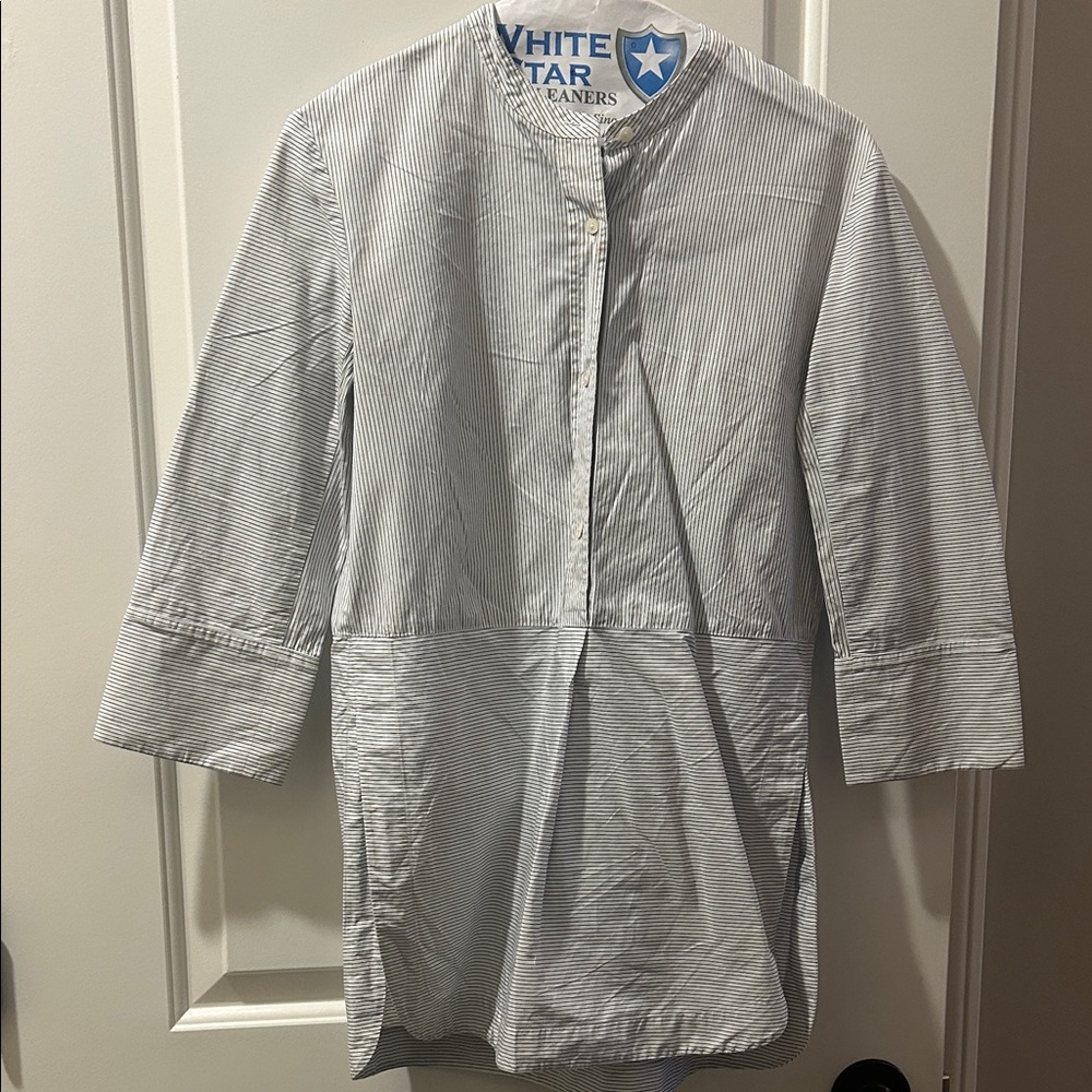 Vince Striped Navy Blouse
